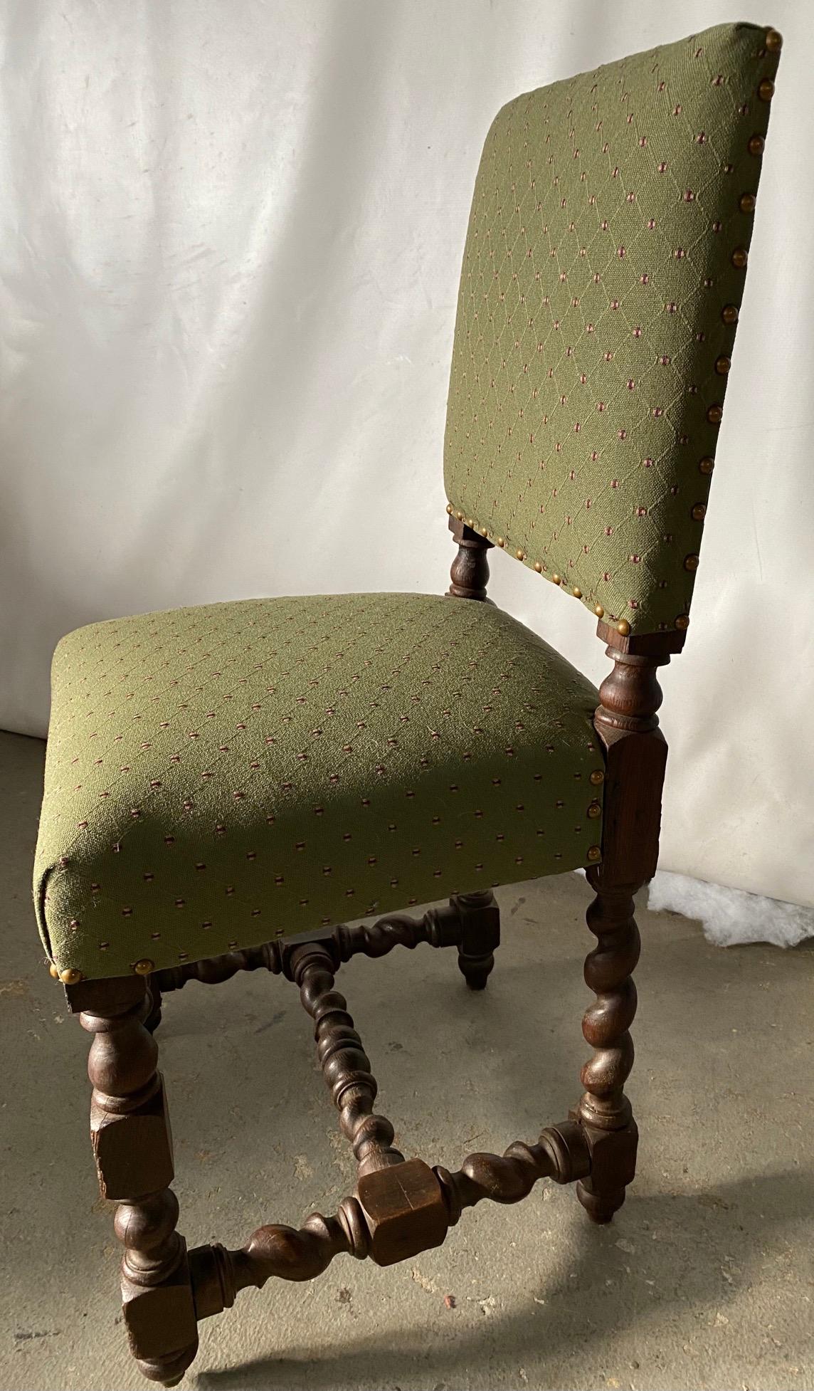 European Jacobean Style Side Chair For Sale