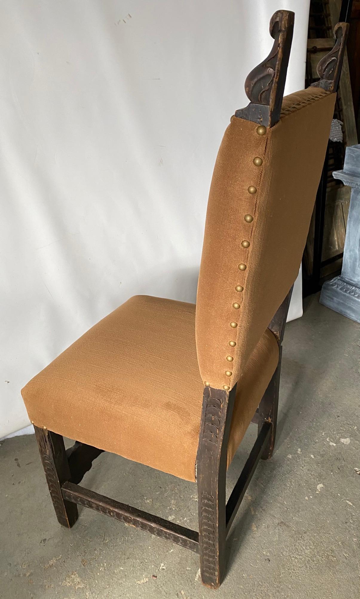 Wood Jacobean Style Side Chair For Sale