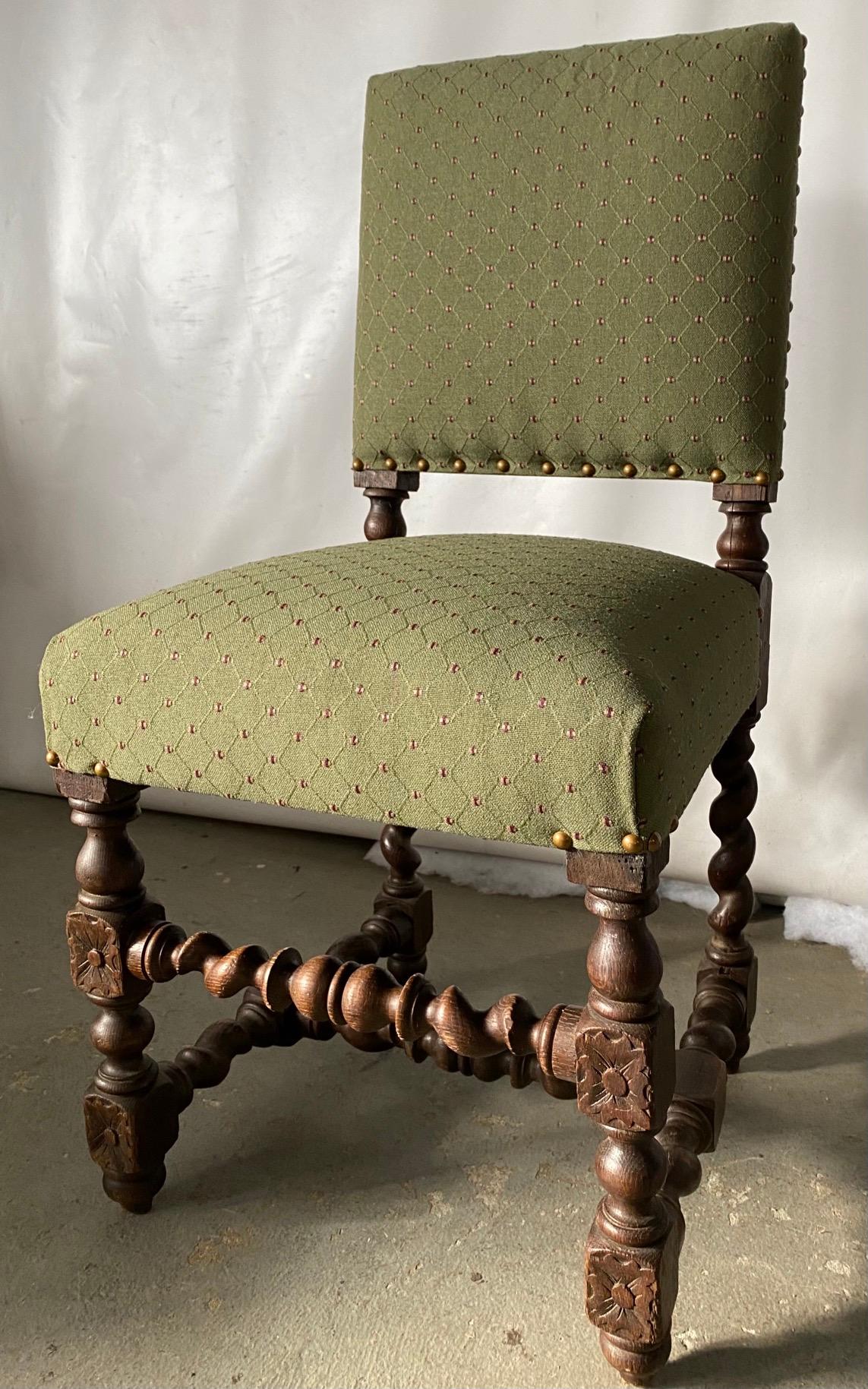Turned Jacobean Style Side Chair For Sale