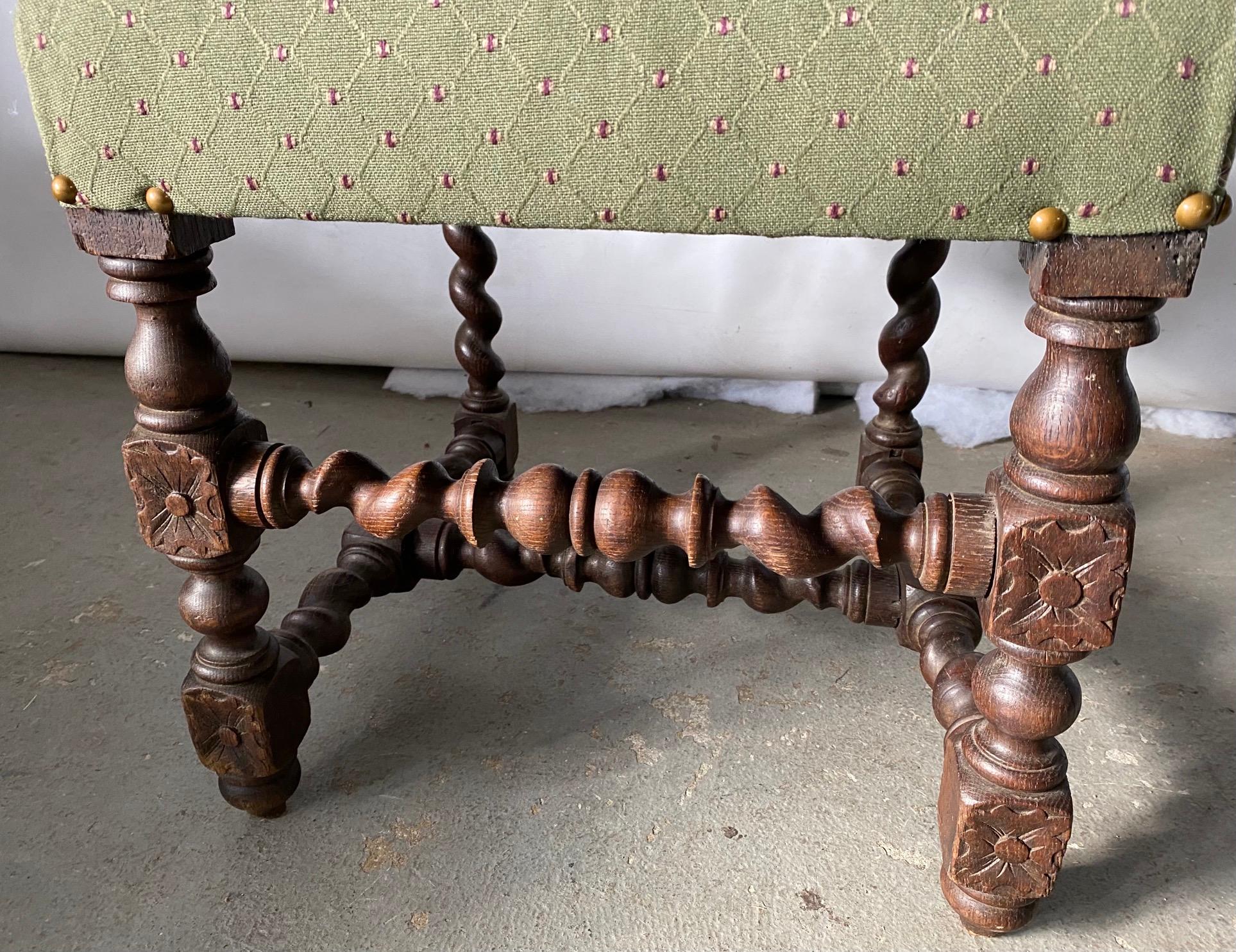 Jacobean Style Side Chair In Good Condition For Sale In Sheffield, MA