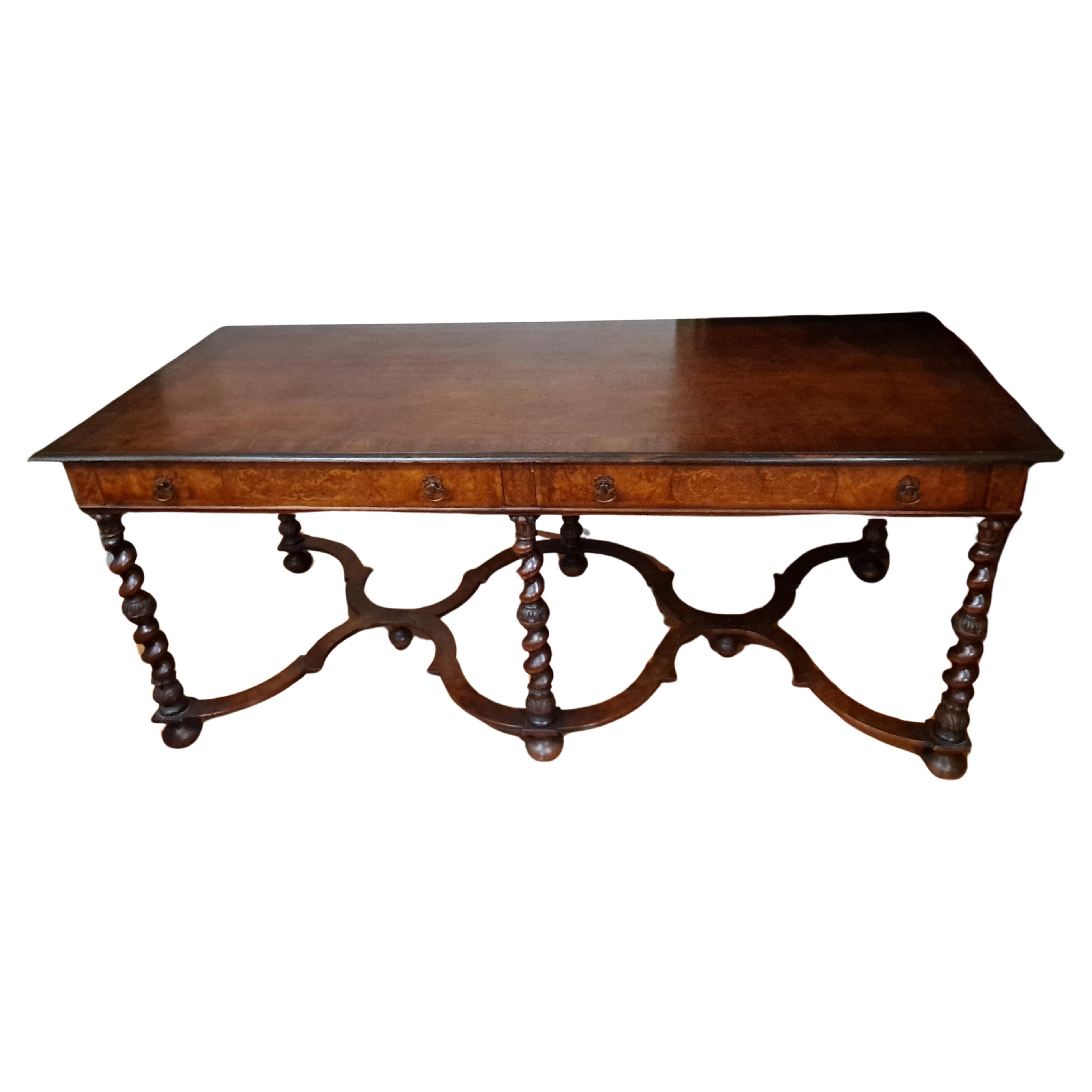 Jacobean-Style Trestle Table/Writing Desk c.1910 For Sale