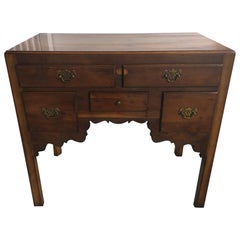 Jacobean Style Walnut Kneehole Desk, 20th Century