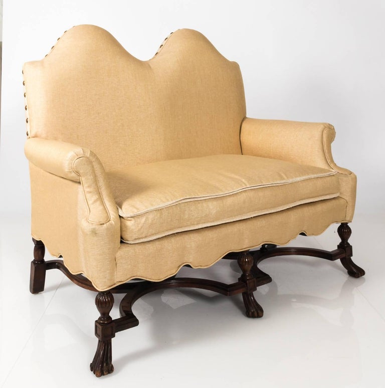 Jacobean Upholstered Settee For Sale at 1stdibs