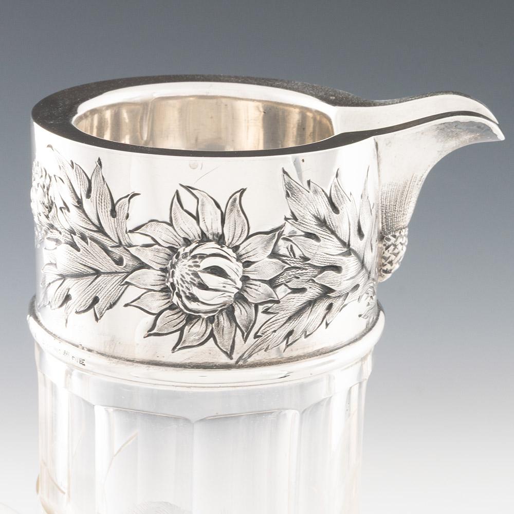 Jacobi and Jenkins Silver and Glass Water Jug c1908 For Sale 5