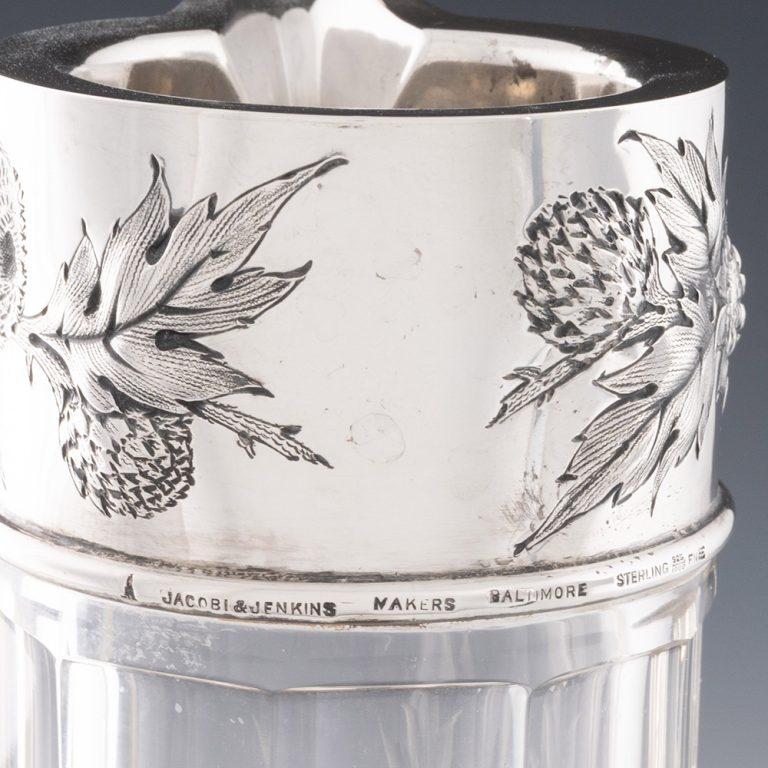 Jacobi and Jenkins Silver and Glass Water Jug c1908 For Sale 6