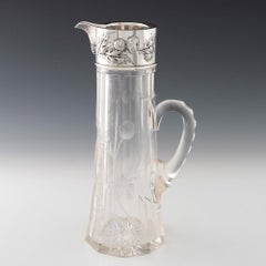 Jacobi and Jenkins Silver and Glass Water Jug c1908
