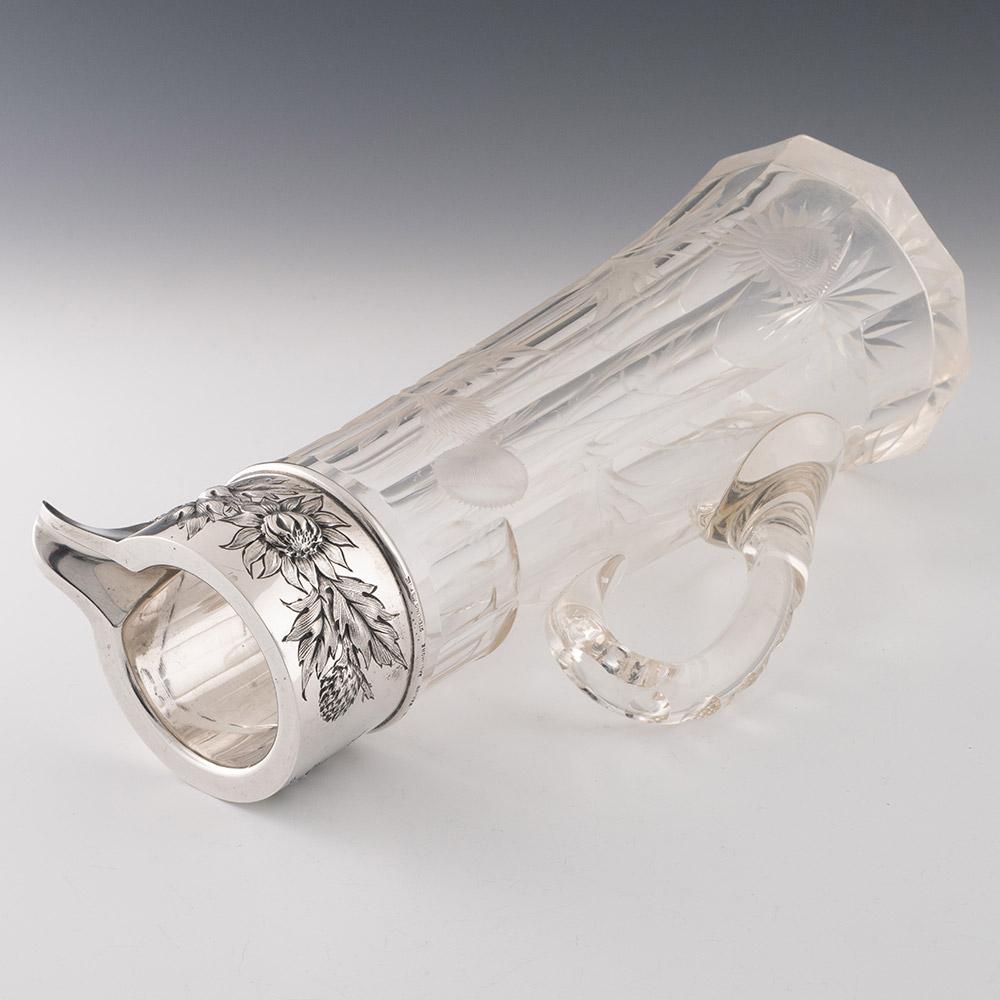 Jacobi and Jenkins Silver and Glass Water Jug c1908 For Sale 2