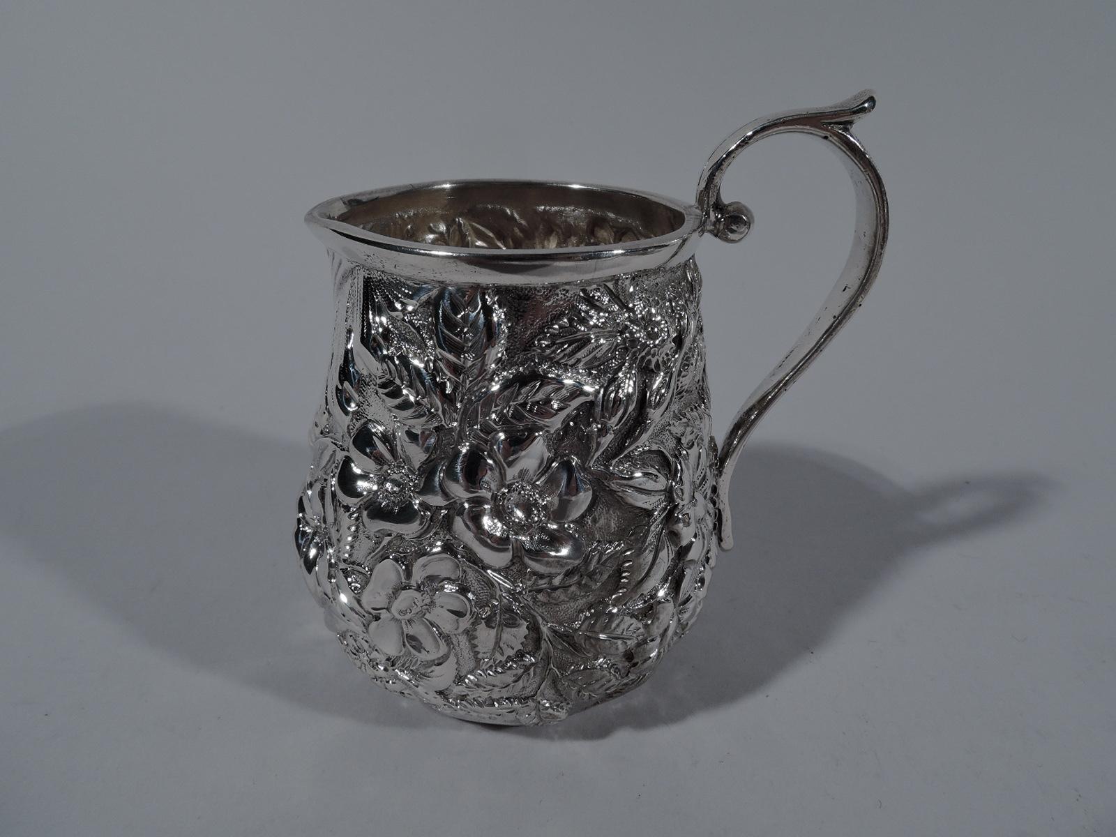 Repoussé Jacobi & Jenkins Baltimore Repousse Sterling Silver 3-Piece Bachelor Tea Set