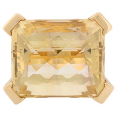 Jacobi Ring with a Large Citrine of 42 Ct