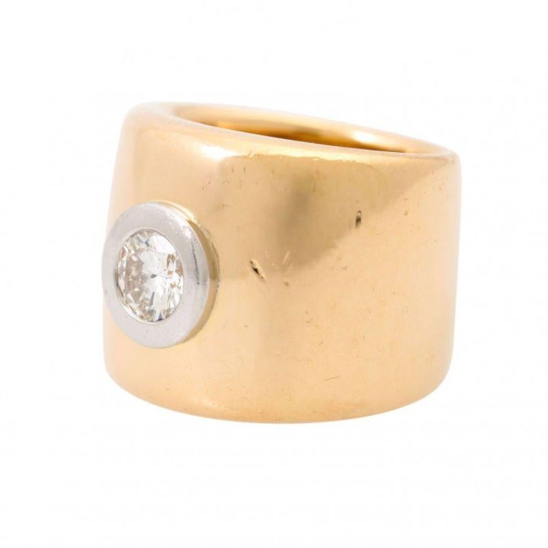 Modern Jacobi Ring with Brilliant Approx. 0.50 Ct For Sale