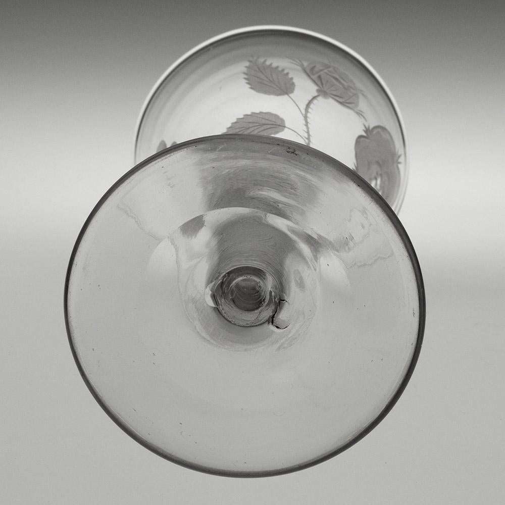 Bicchiere da vino inciso giacobita Incisore E in vendita 2
