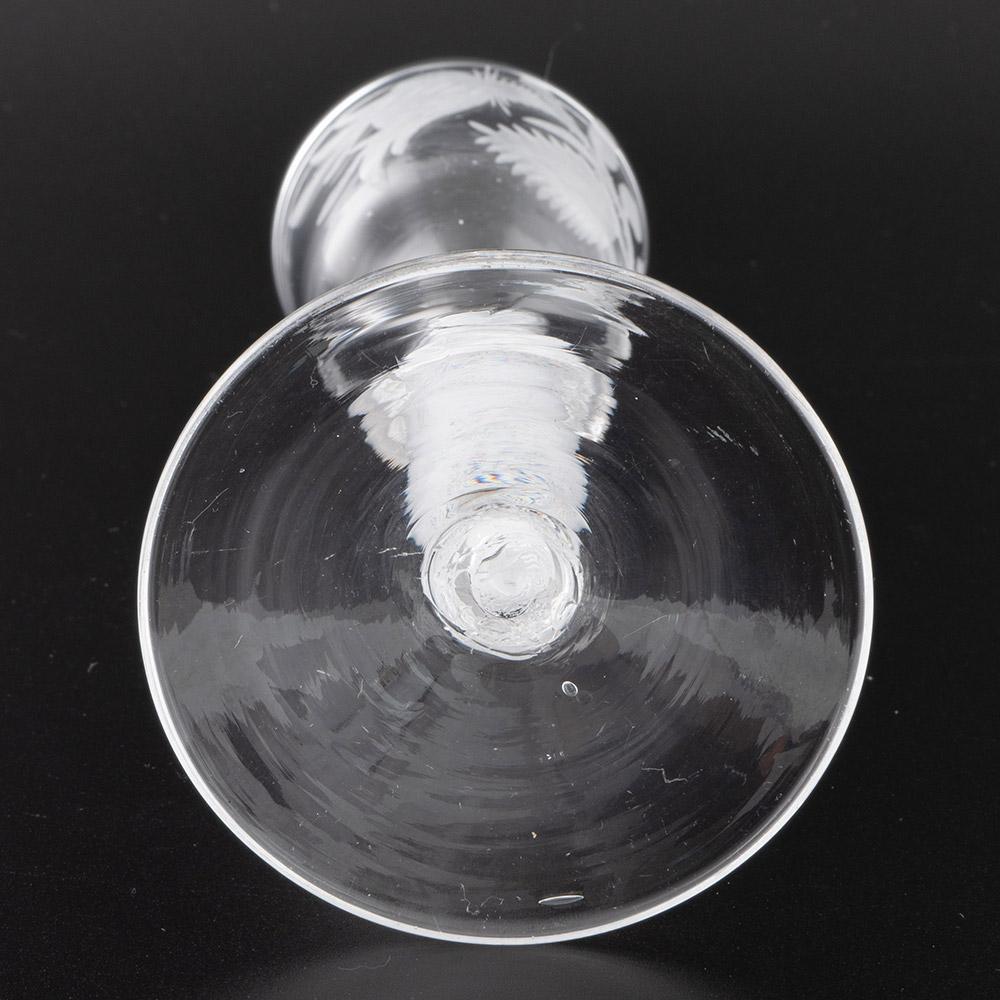 Jacobite Sympathy Opaque Twist Wine Glass c1760 1