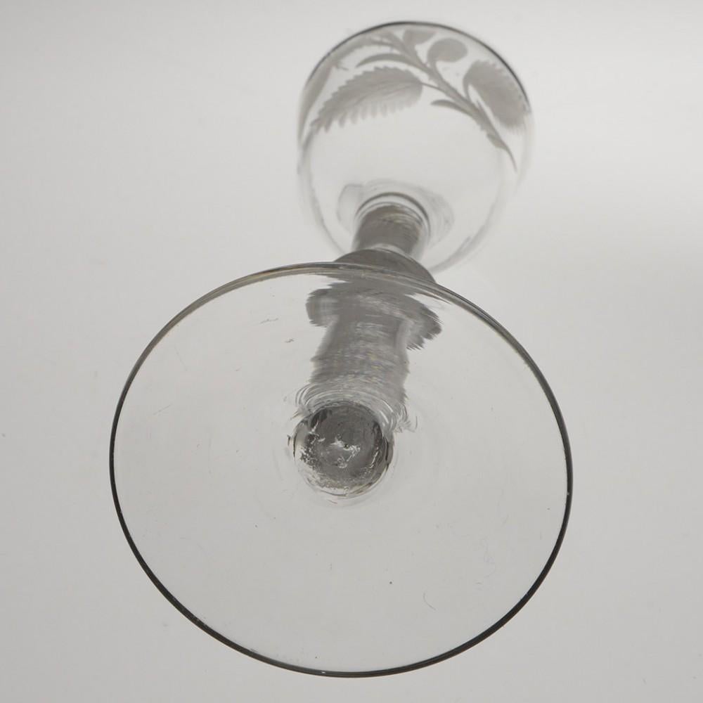 Jacobite Sympathy Opaque Twist Wine Glass c1760 For Sale 1