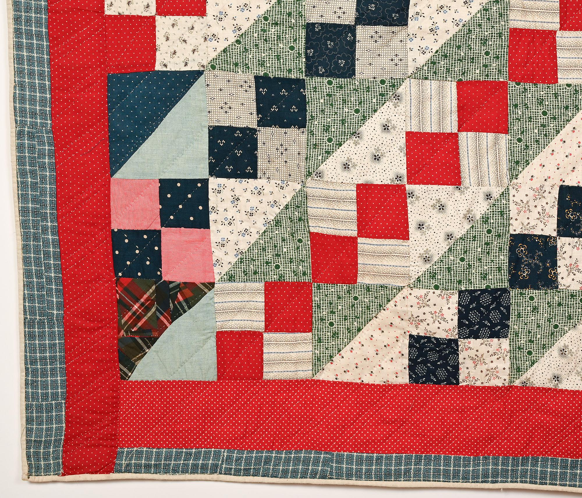 Jacob's Ladder Quilt In Excellent Condition For Sale In Darnestown, MD
