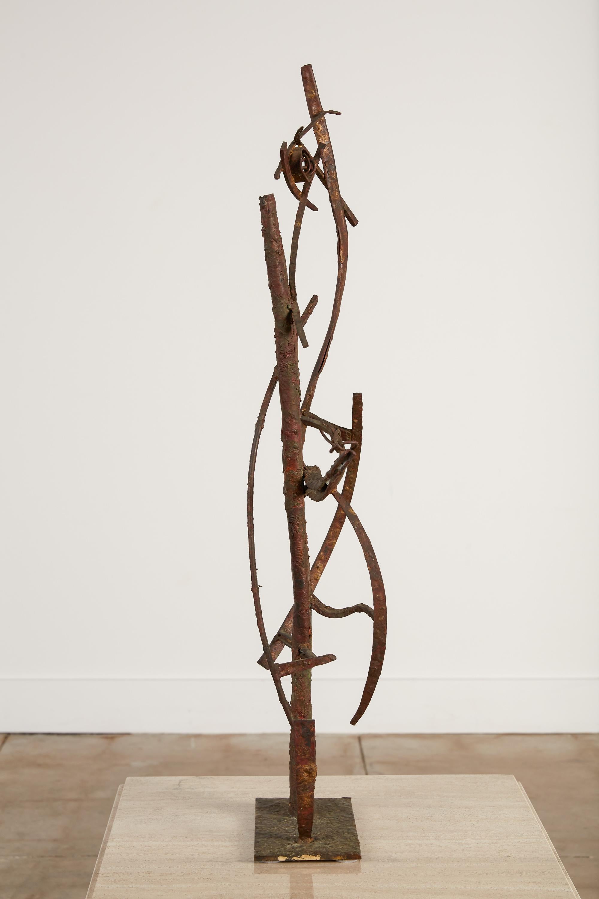 American “Jacob’s Ladder” Welded Metal Sculpture by Max Finkelstein For Sale