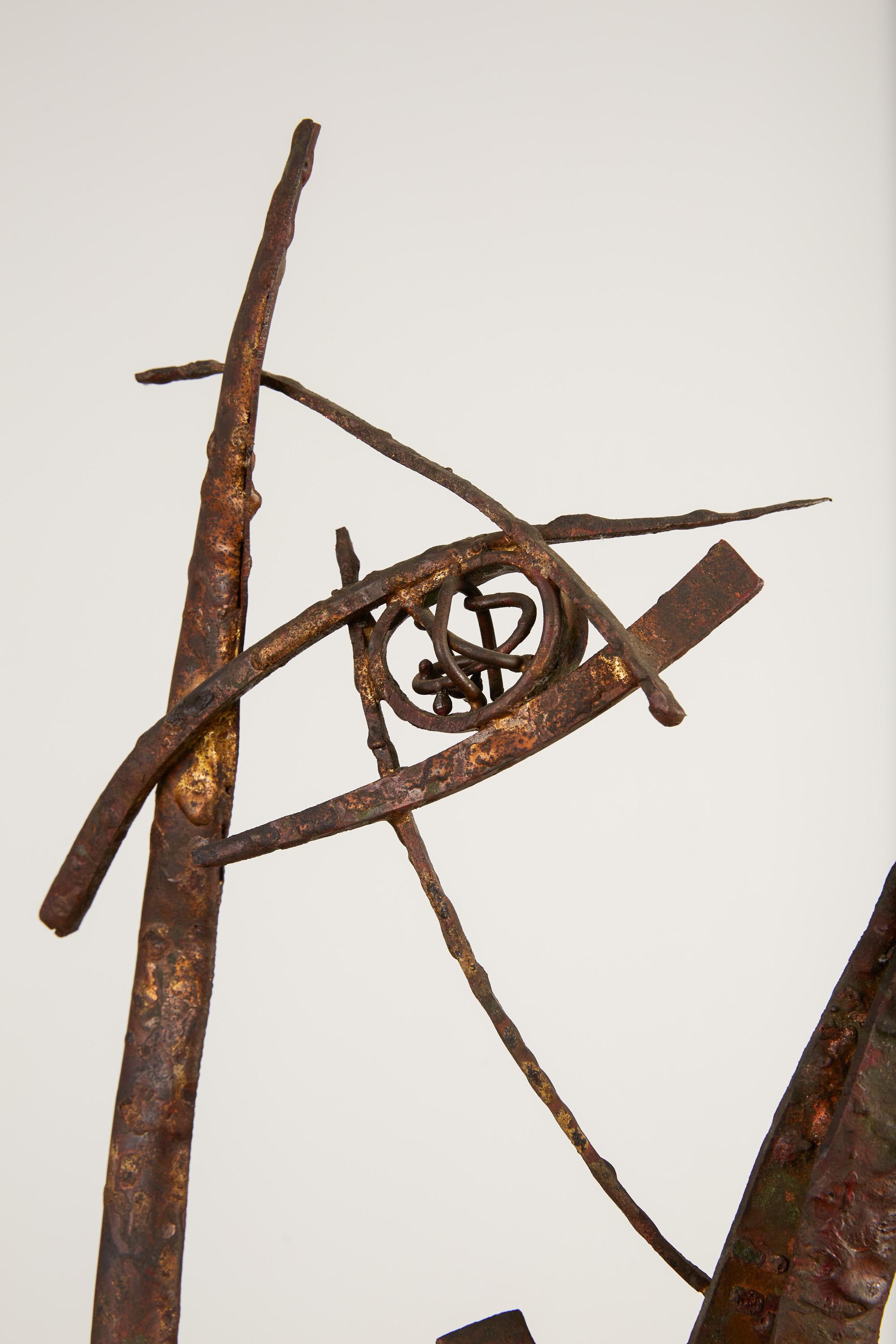 Mid-20th Century “Jacob’s Ladder” Welded Metal Sculpture by Max Finkelstein For Sale