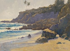 "Afternoon Glare" Laguna Beach California Seascape Plein Air Painting