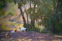 "Bluebird Goats"  Laguna Beach California Landscape Painting 