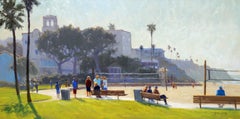 "Boardwalk Meeting" Laguna Beach California Seascape Plein Air Painting