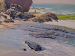 "Camel Point, Laguna Beach" Impressionist California Beach Scene