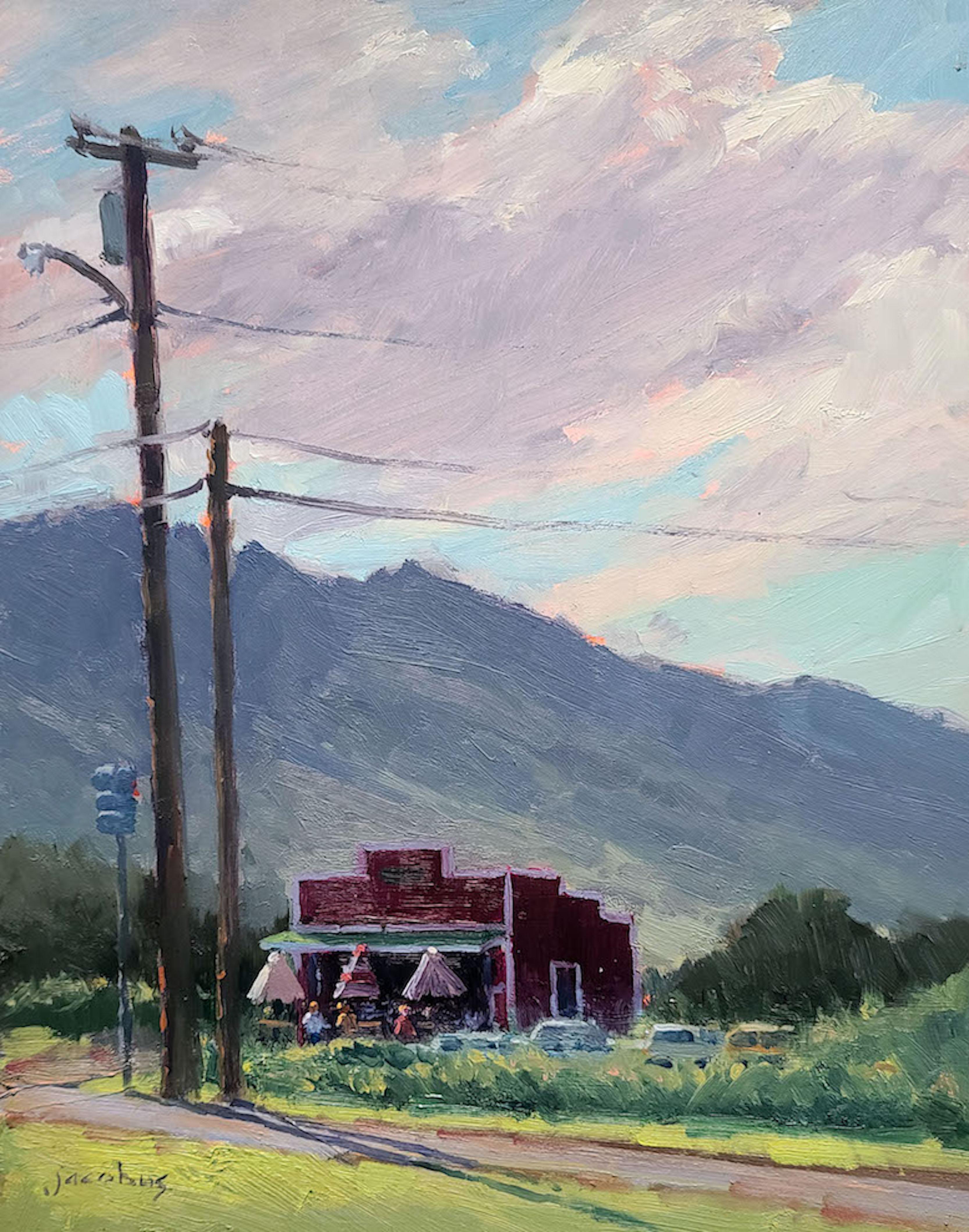 Jacobus Baas Landscape Painting - "Farm To Barn" Hawaii Plein Air Painting
