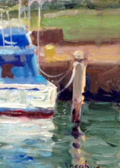 "Fischerboote, Hafen von Haliewa"  Hawaii Plein Air Ölgemälde von Jacobus Baas