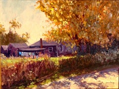 "Hangin Out To Dry" Sunny Maine Fall Scene