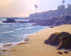 "Hazy Afternoon, Rockpile" Southern California Coastal Scene