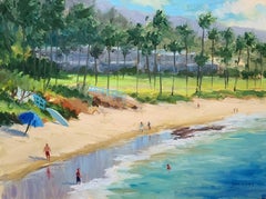 Vintage "Kapalua Beach" Maui Coastal Scene