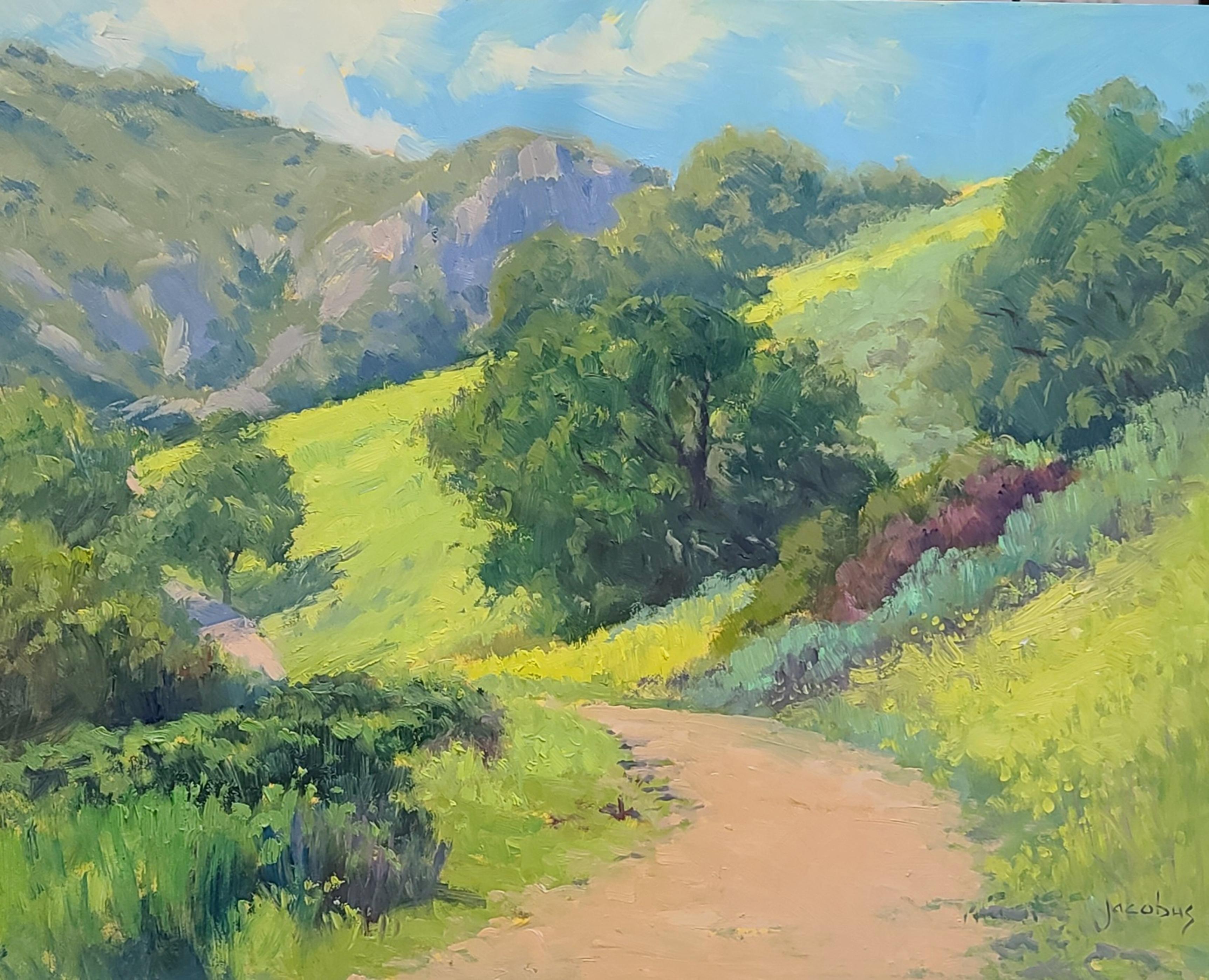 Jacobus Baas Landscape Painting - "Laguna Canyon Spring" Sunny Southern California Scene