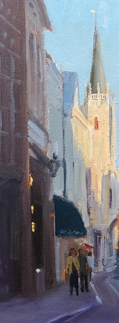 "Late Afternoon Sunlight, Bruges". European Street Scene