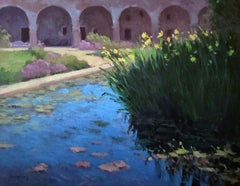 "Lily Pond, San Juan Mission" California Mission Plein Air Painting