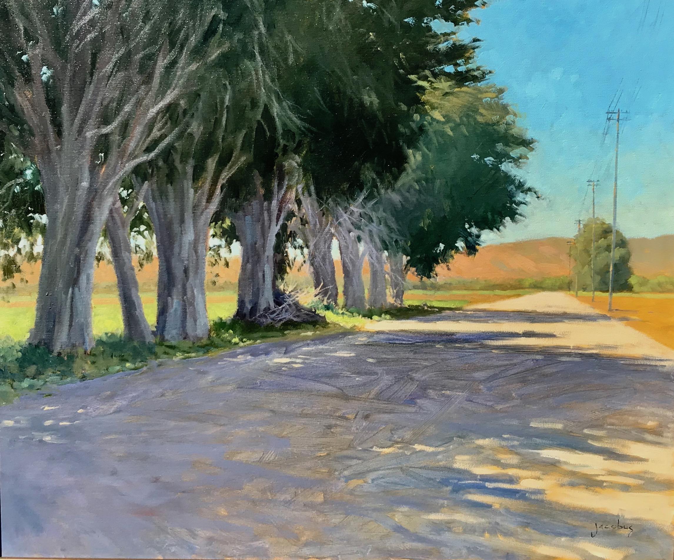 Jacobus Baas Landscape Painting - "Midday Shadows" Central California Plein Air Painting