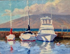 "Morning Sun, Haliewa Harbor"  North Shore Hawaii Plein Air Oil Painting