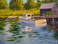 "Point Clyde Reflections" Coastal Maine Plein Air Oil Painting