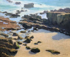 "Rockpile, Heisler" Southern California Coastal Scene