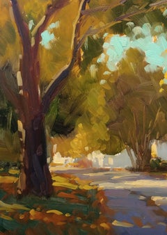 "View Down Limerock" Maine Plein Air Oil Painting