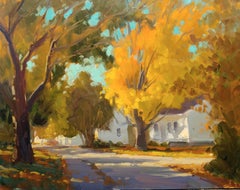 "View Down Limerock" Maine Plein Air Oil Painting