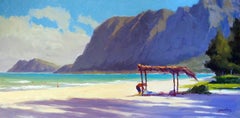 "Waimanolo Beach" North Shore Hawaii Plein Air Oil Painting by Jacobus Baas