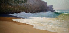 west street beach laguna beach ca "West Street Beach" California Plein Air Painting by Jacobus Baas