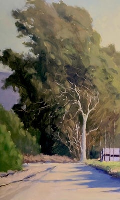 "Windswept Eucalyptus" Central California Plein Air Painting