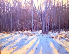 "Winter Tree Shadows" Snowy Maine Scene