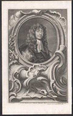 Henry Bennet Earl of Arlington, English Civil War, portrait engraving, c1820