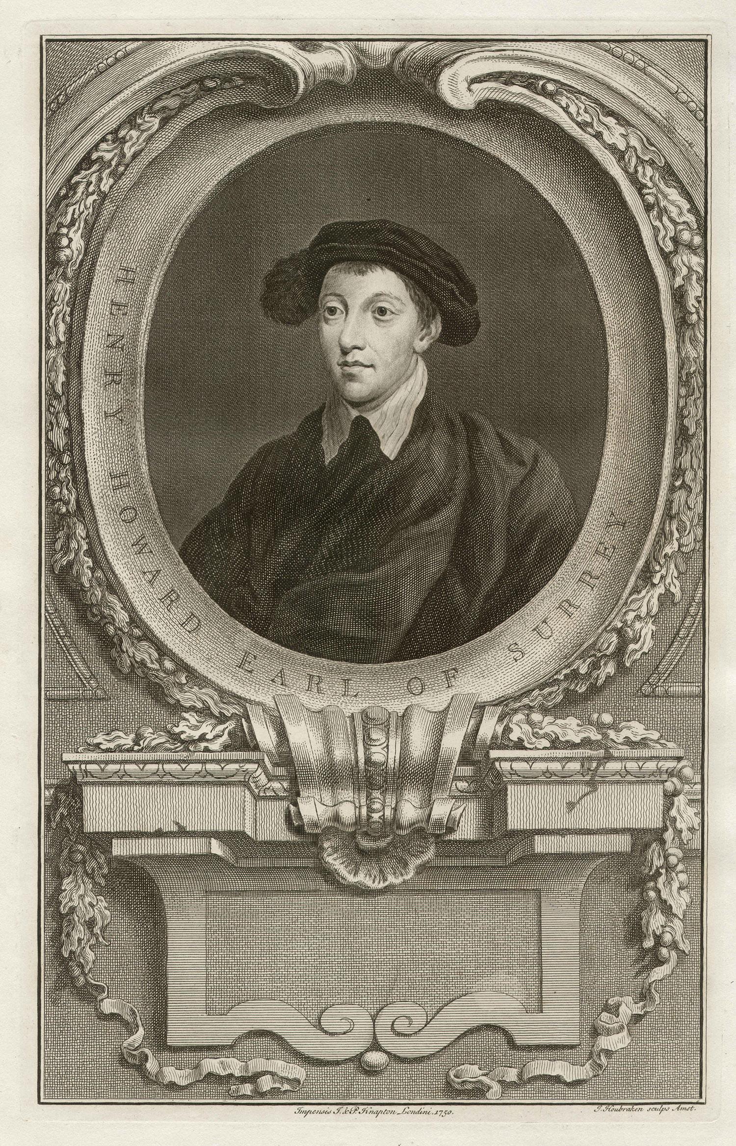 Henry Howard conte di Surrey, ritratto inciso, 1820 ca.