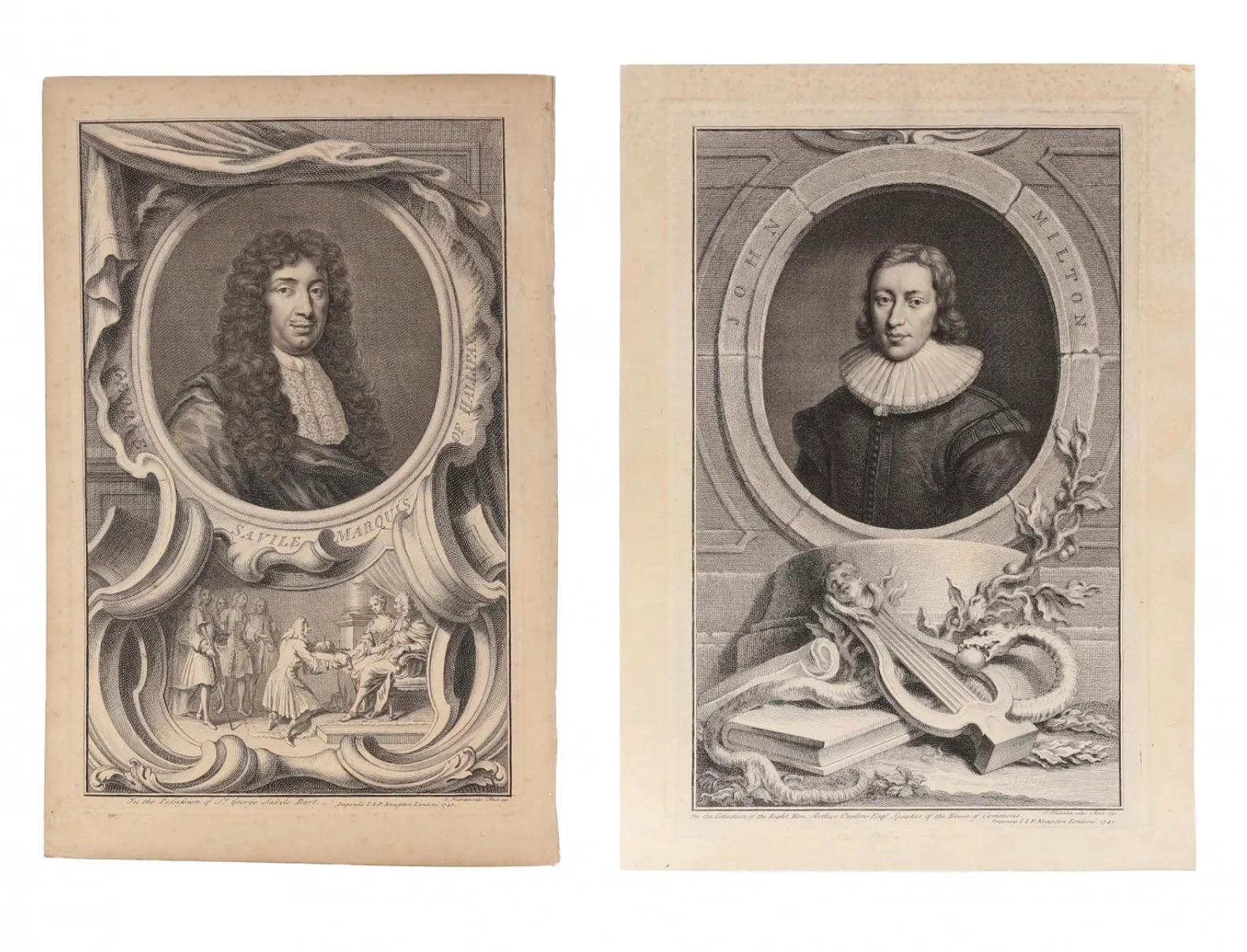 Jacobus Houbraken Set of Seven Portraits From Heads of Illustrious For Sale 6
