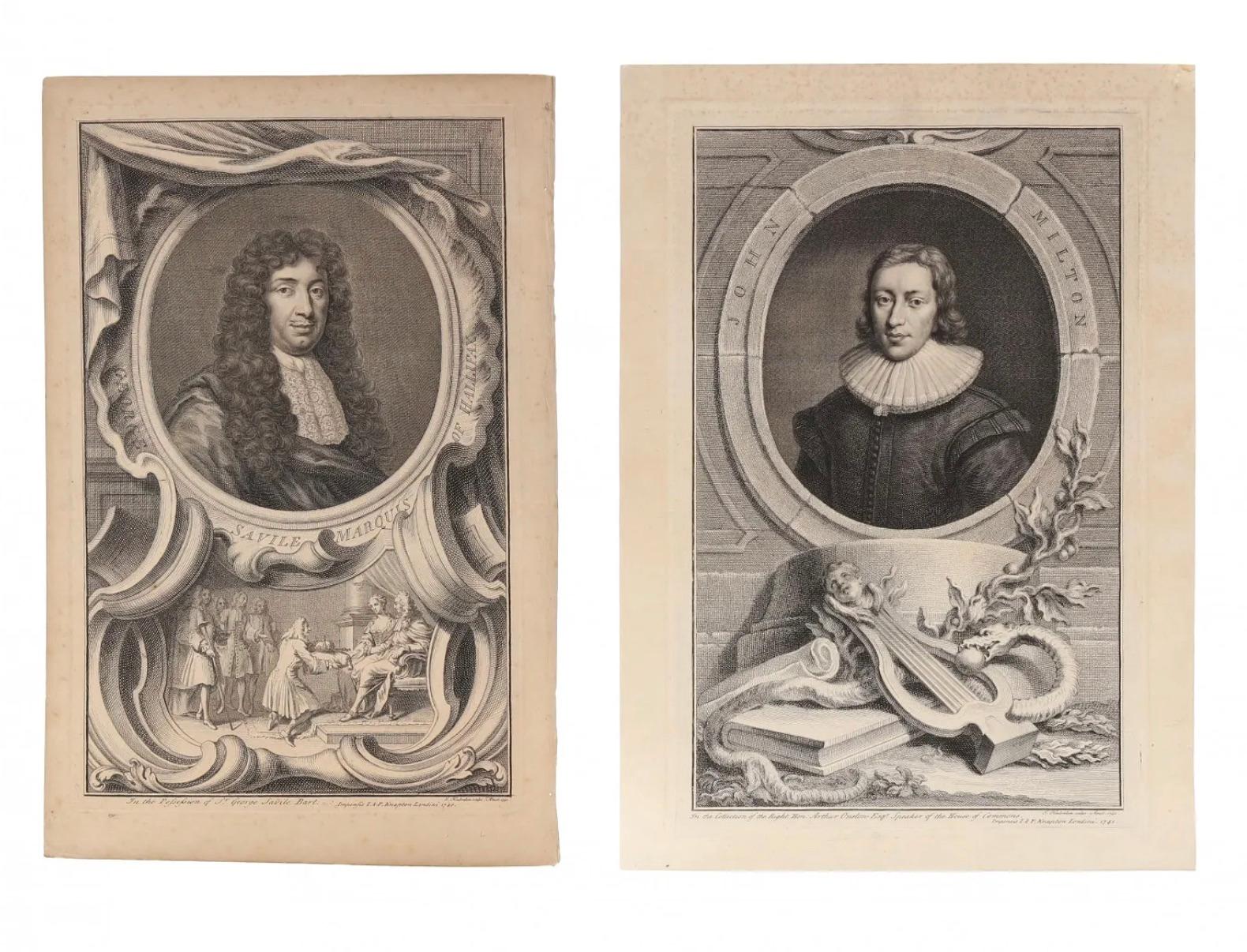 Jacobus Houbraken Set of Seven Portraits From Heads of Illustrious 6
