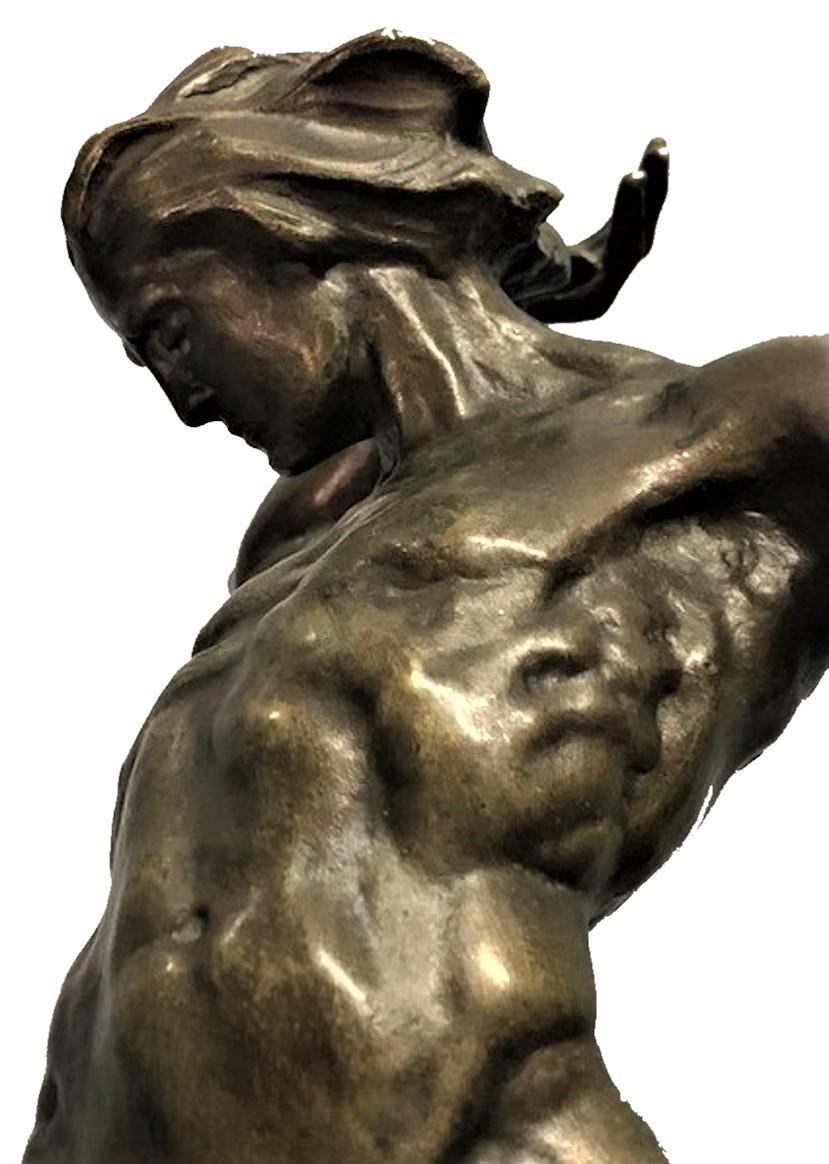 Jacobus Nicolaus Sandig, « Icarus Falling », sculpture en bronze Art déco néerlandaise, 1925 en vente 2