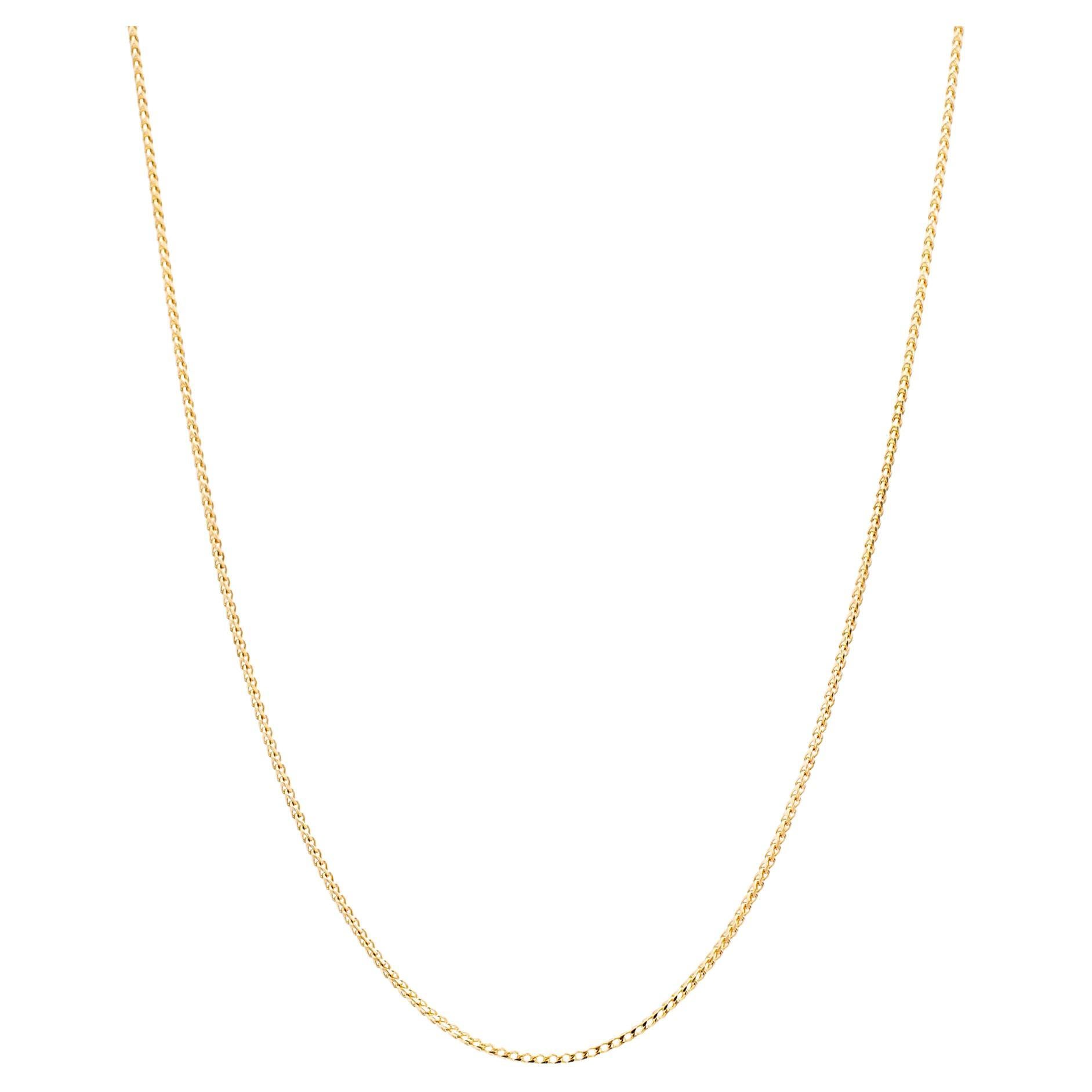 Jacoje 14K Yellow Gold Foxtail Chain Necklace For Sale