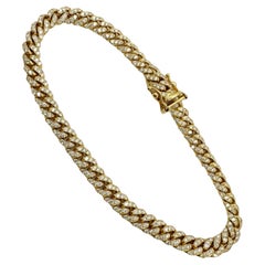JACOJE Diamond Miami Cuban Link Bracelet in 14k Yellow Gold
