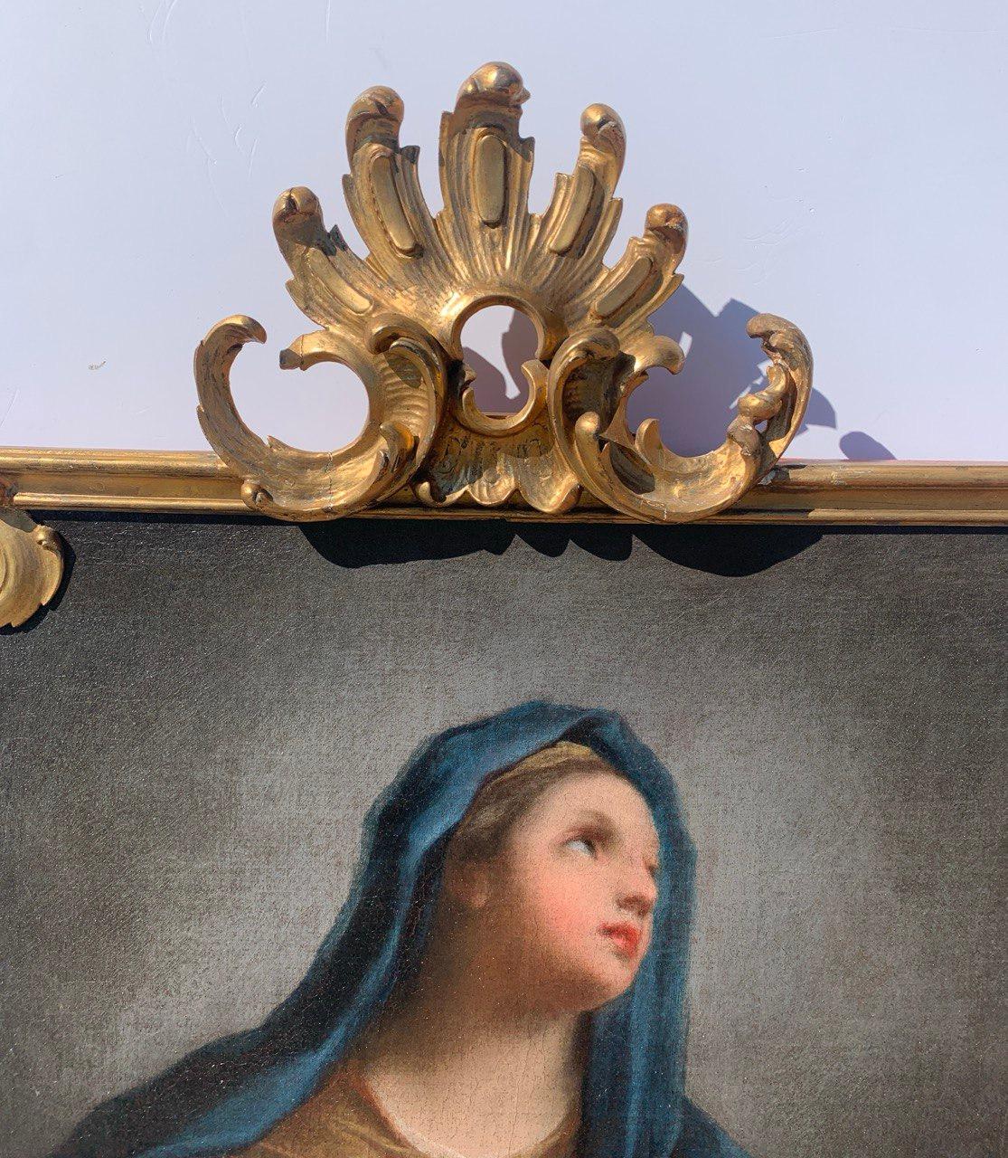 Jacopo Amigoni (Rococò veneciano) - Pintura de figuras del siglo XVIII - Virgen Niña en venta 4